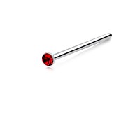 1.6mm Round Rhinestone Silver Straight Nose Stud NSKA-55